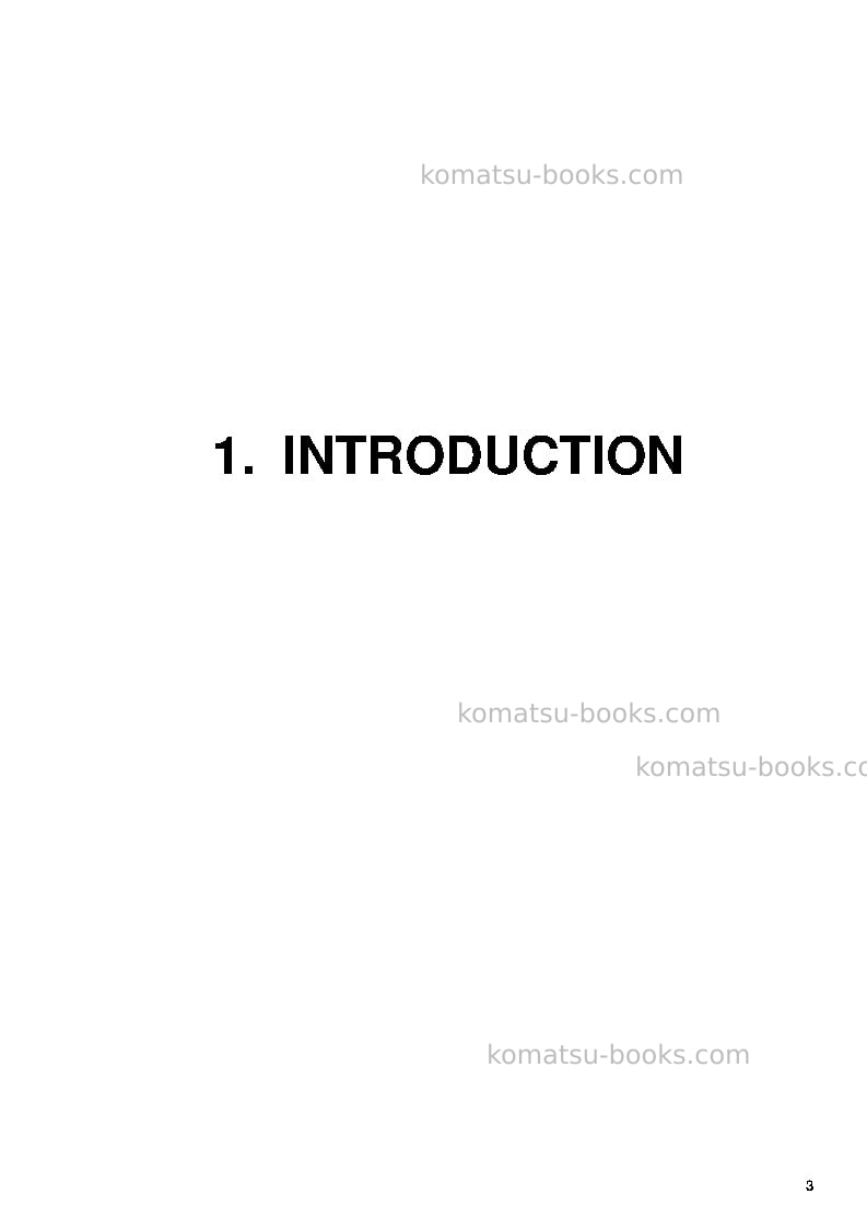 Komatsu pc5500-6deu Operation manual cover Page 3 Komatsu pc5500-6deu Operation manual cover Page 3