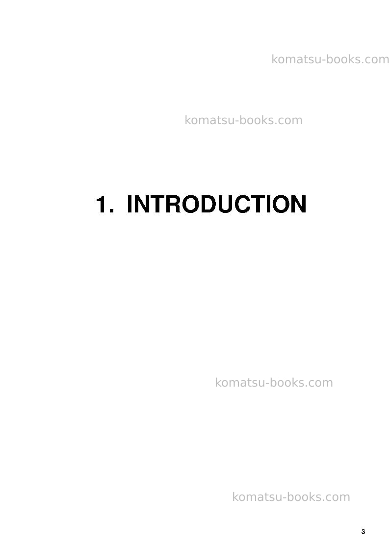 Komatsu pc5500-6deu Operation manual cover Page 3 Komatsu pc5500-6deu Operation manual cover Page 3