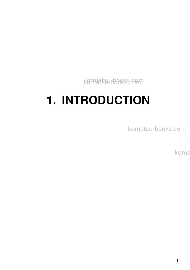 Komatsu pc5500-6deu Operation manual cover Page 3 Komatsu pc5500-6deu Operation manual cover Page 3