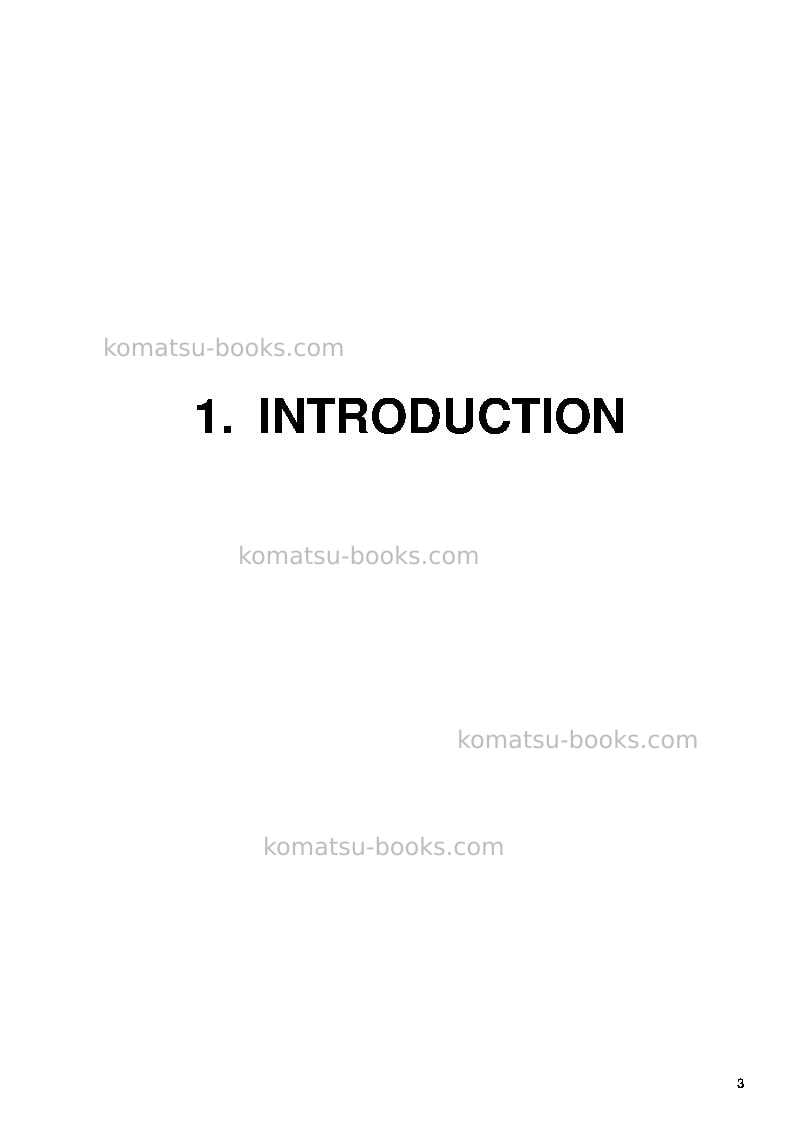 Komatsu pc5500-6deu Operation manual cover Page 3 Komatsu pc5500-6deu Operation manual cover Page 3
