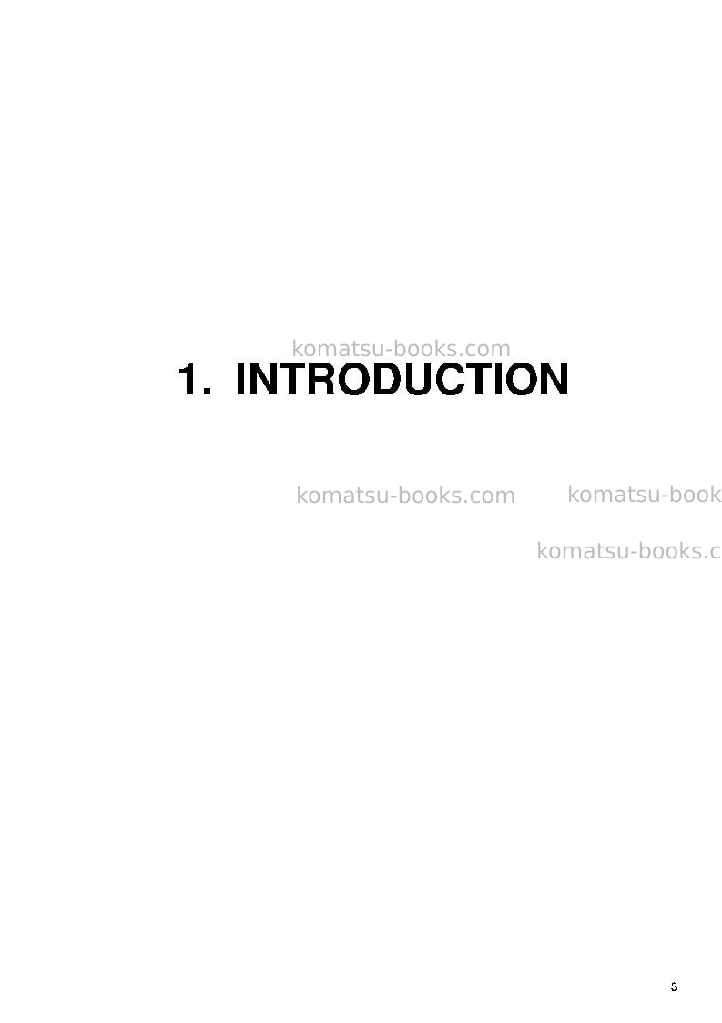 Komatsu pc5500-6deu Operation manual cover Page 3 Komatsu pc5500-6deu Operation manual cover Page 3