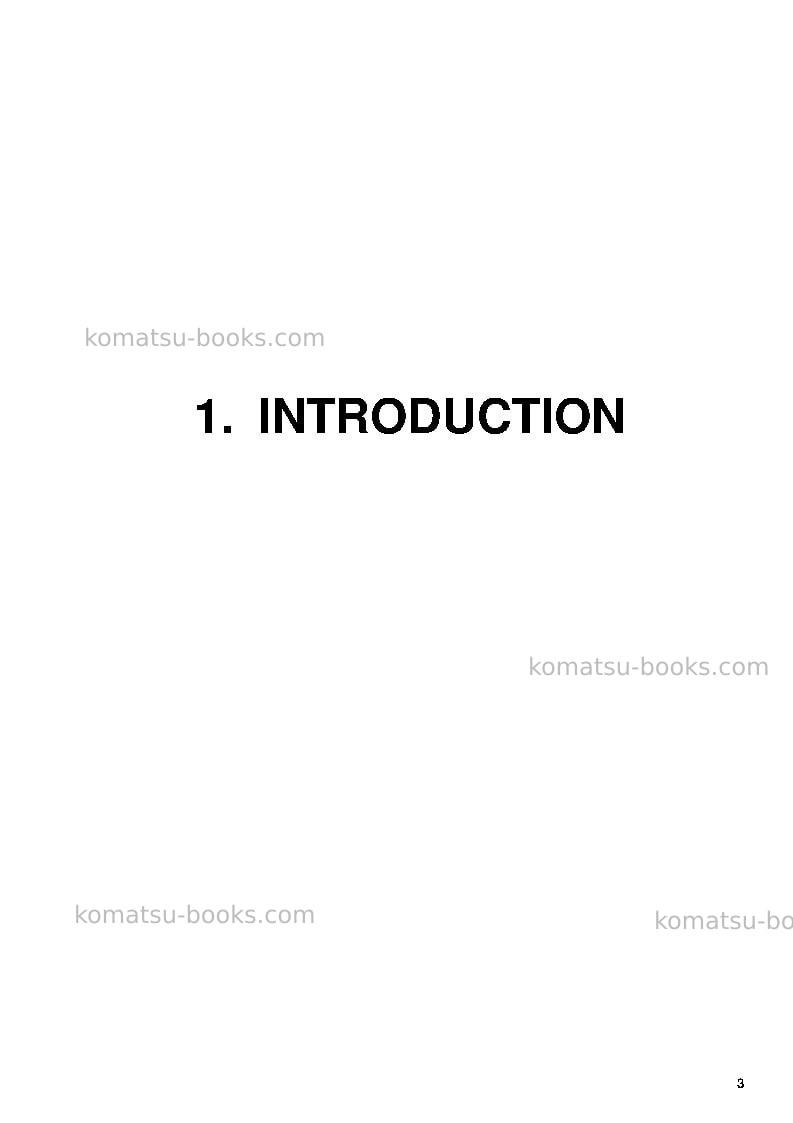Komatsu pc5500-6deu Operation manual cover Page 3