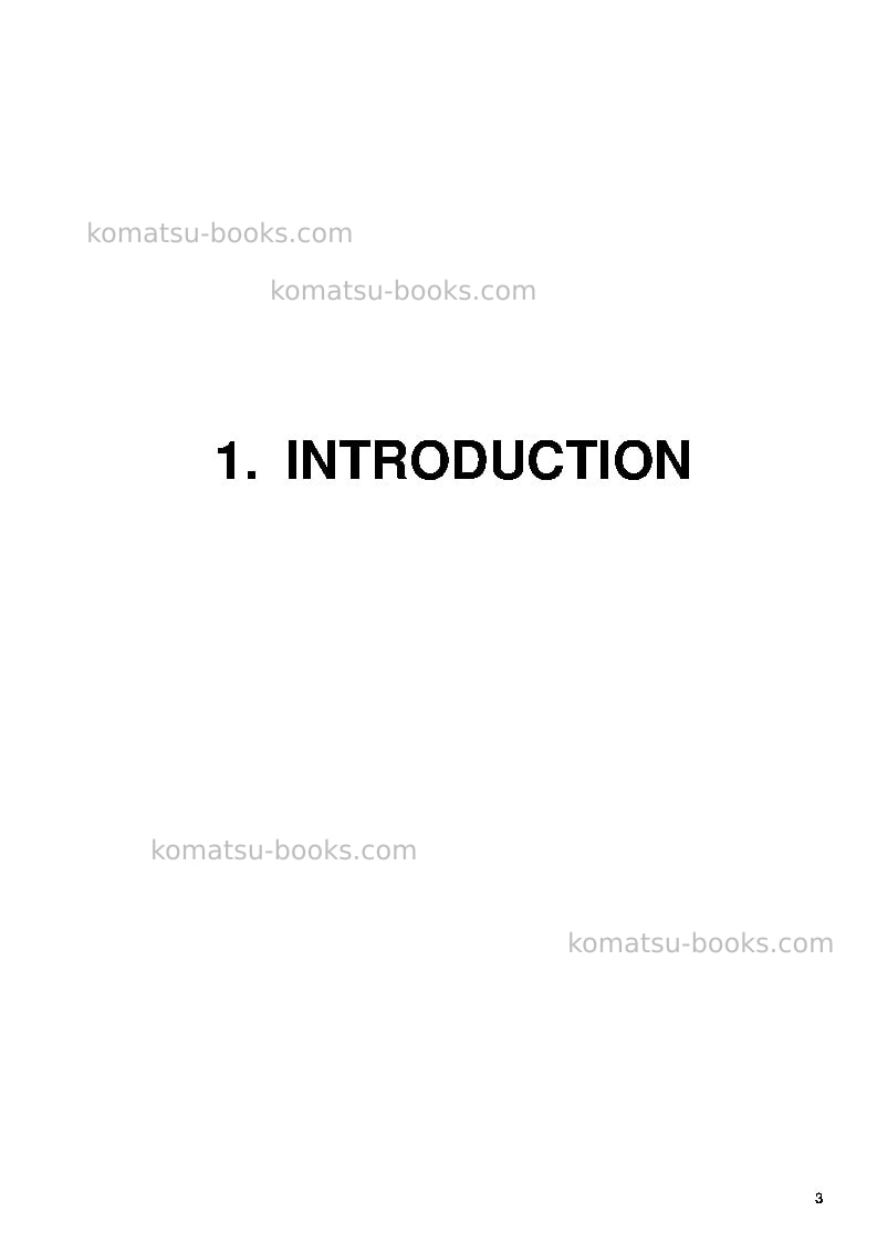 Komatsu pc5500-6deu Operation manual cover Page 3 Komatsu pc5500-6deu Operation manual cover Page 3