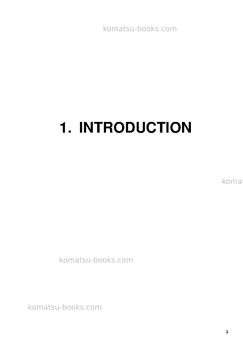 Komatsu pc5500-6deu Operation manual cover Page 3 Komatsu pc5500-6deu Operation manual cover Page 3