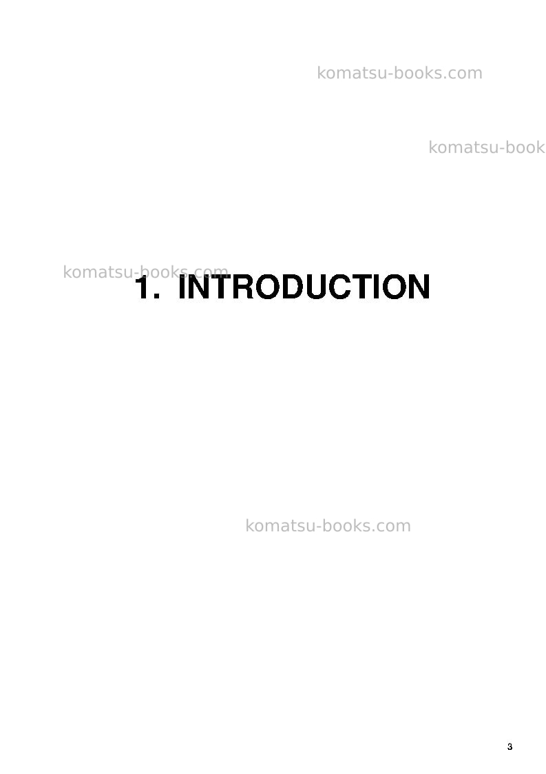 Komatsu pc5500-6deu Operation manual cover Page 3 Komatsu pc5500-6deu Operation manual cover Page 3