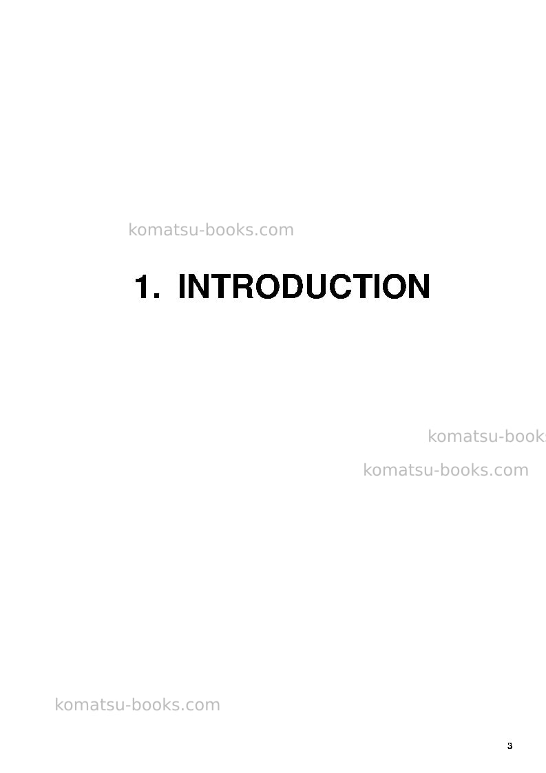 Komatsu pc5500-6deu-electric motor Operation manual cover Page 3 Komatsu pc5500-6deu-electric motor Operation manual cover Page 3