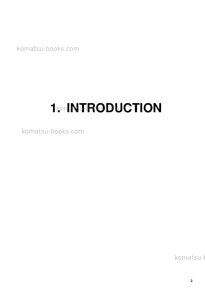 Komatsu pc5500-6deu-electric motor Operation manual cover Page 3 Komatsu pc5500-6deu-electric motor Operation manual cover Page 3