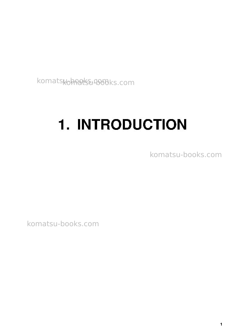 Komatsu pc5500-1deu Operation manual cover Page 3 Komatsu pc5500-1deu Operation manual cover Page 3