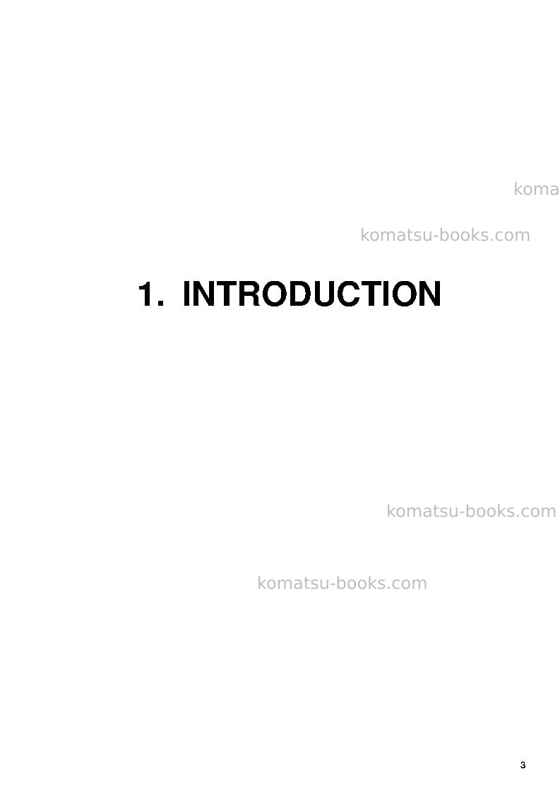 Komatsu pc8000-6deu Operation manual cover Page 3 Komatsu pc8000-6deu Operation manual cover Page 3
