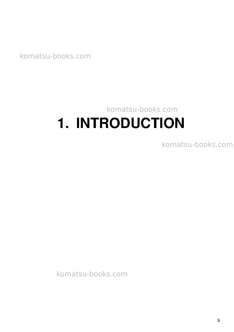 Komatsu pc8000-6deu-electric motor Operation manual cover Page 3