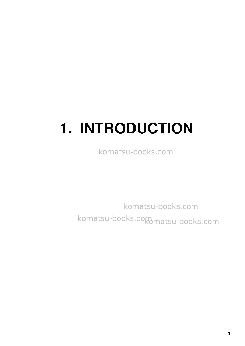 Komatsu pc8000-6deu-electric motor Operation manual cover Page 3 Komatsu pc8000-6deu-electric motor Operation manual cover Page 3