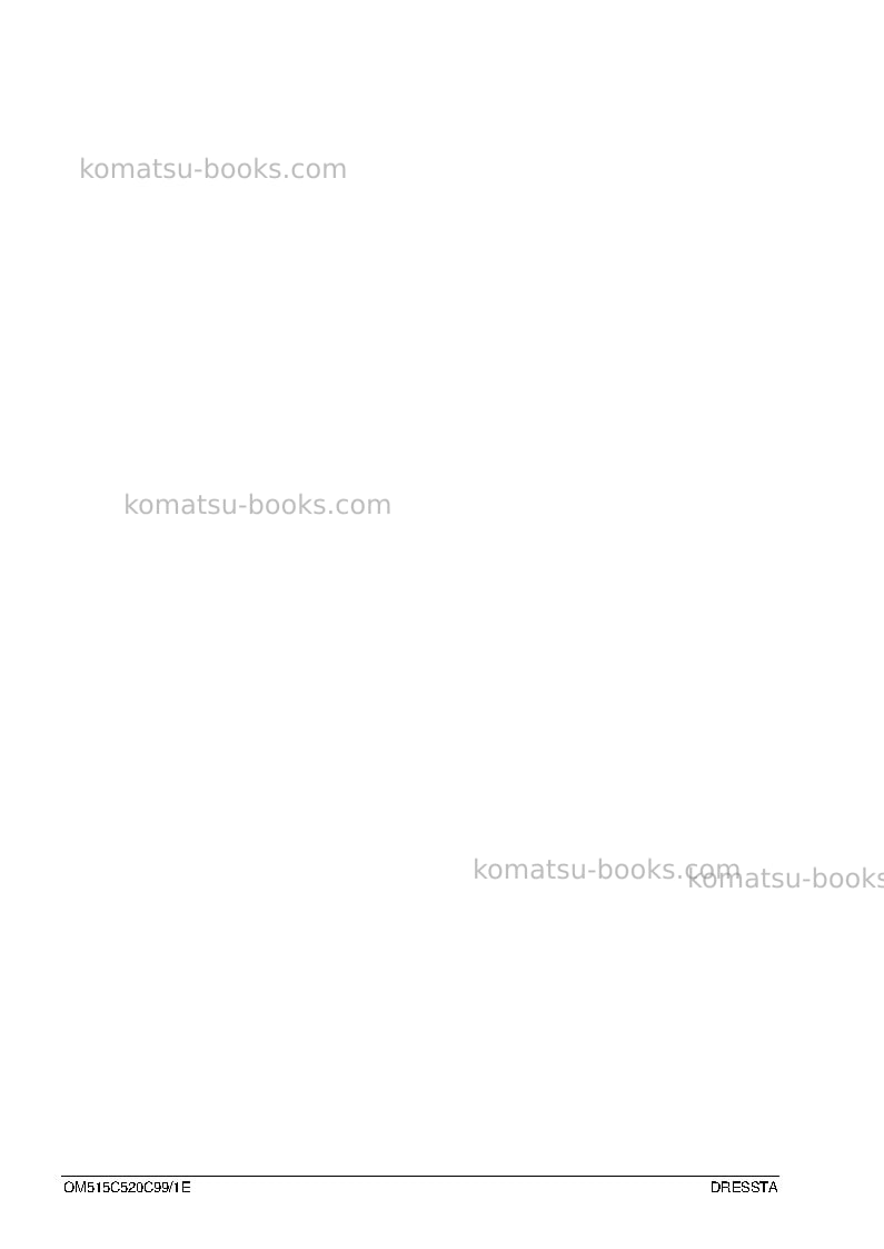 Komatsu 515ch Operation manual cover Page 3 Komatsu 515ch Operation manual cover Page 3
