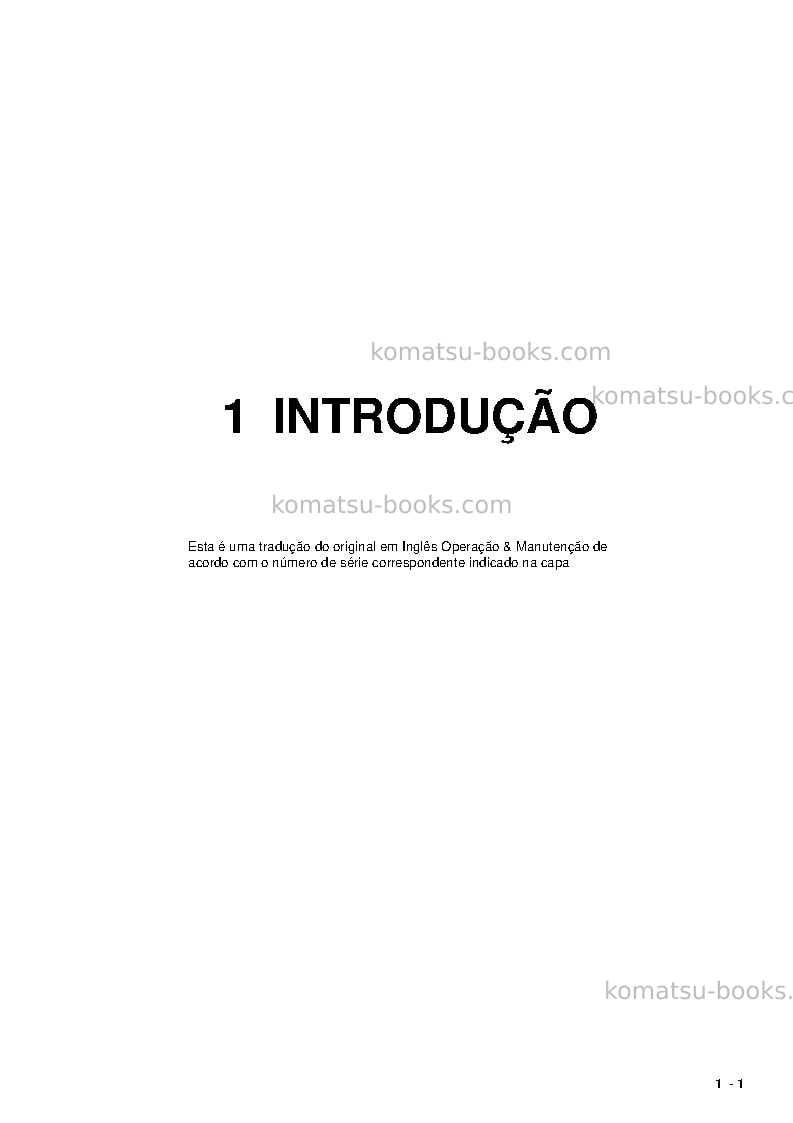 Komatsu pc5500-6deu Manual de operação capa Página 3 Komatsu pc5500-6deu Manual de operação capa Página 3