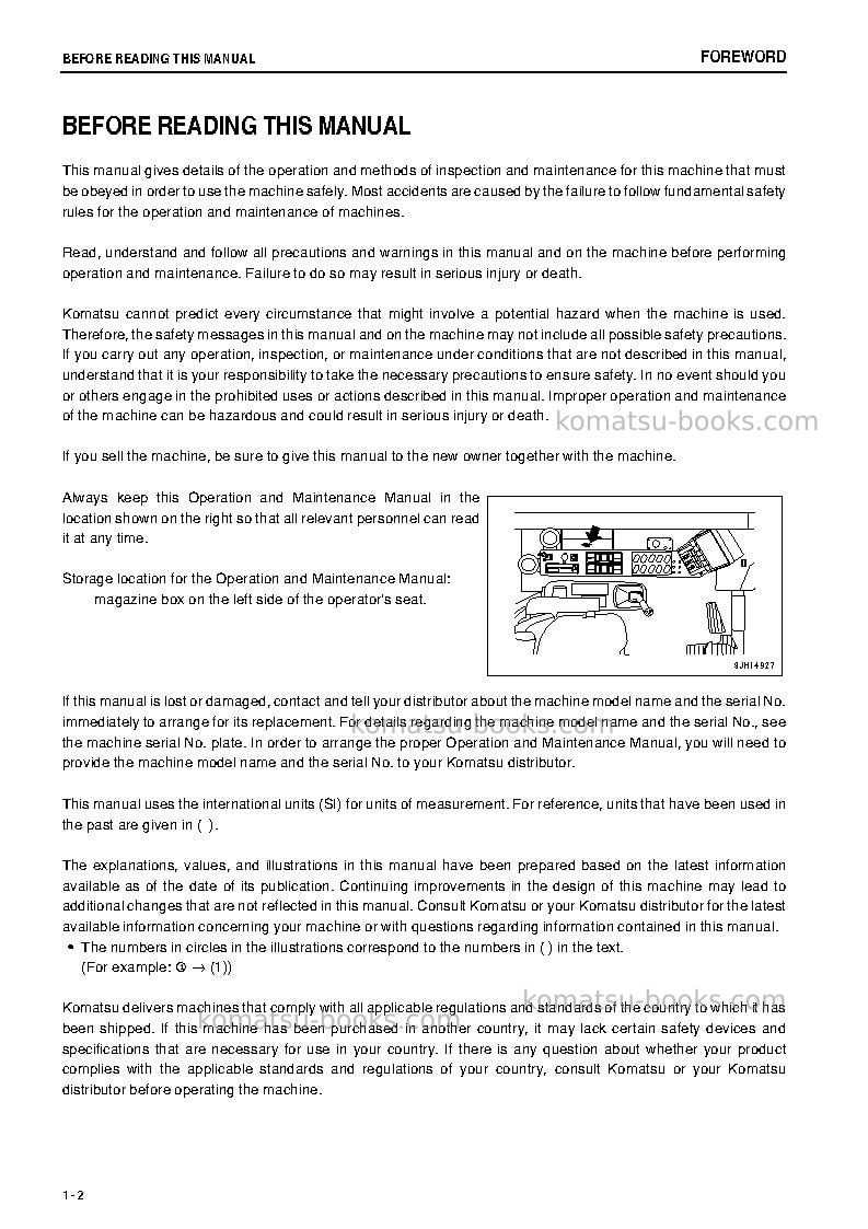 Komatsu pc2000-8idn Operation manual cover Page 3 Komatsu pc2000-8idn Operation manual cover Page 3