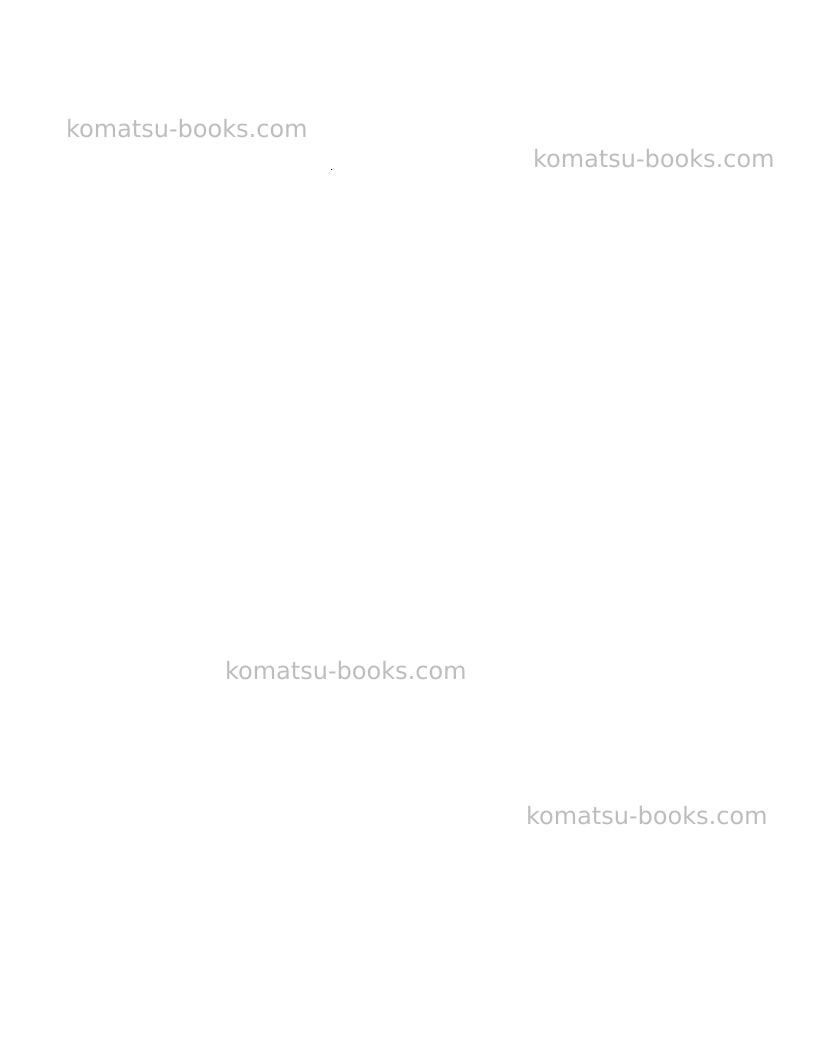 Komatsu pc3000-1deu Operation manual cover Page 3