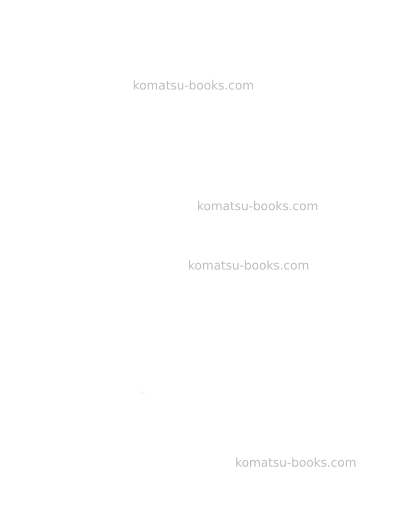 Komatsu pc3000-1deu Operation manual cover Page 3 Komatsu pc3000-1deu Operation manual cover Page 3