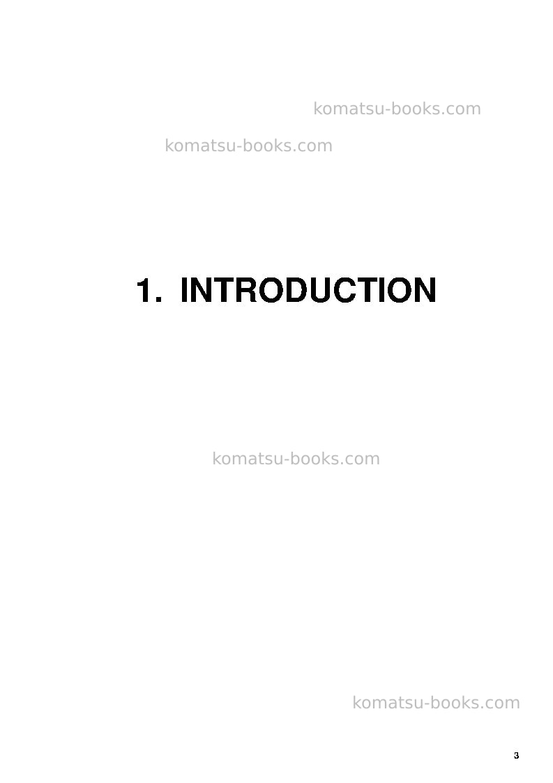Komatsu pc4000-6deu Operation manual cover Page 3 Komatsu pc4000-6deu Operation manual cover Page 3