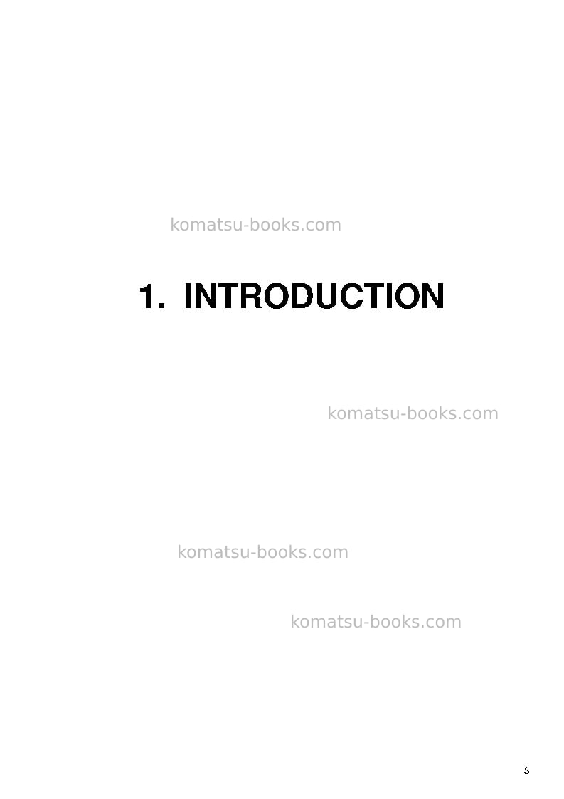 Komatsu pc4000-6deu Operation manual cover Page 3 Komatsu pc4000-6deu Operation manual cover Page 3
