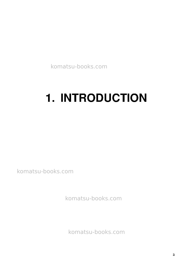 Komatsu pc5500-6deu Operation manual cover Page 3 Komatsu pc5500-6deu Operation manual cover Page 3