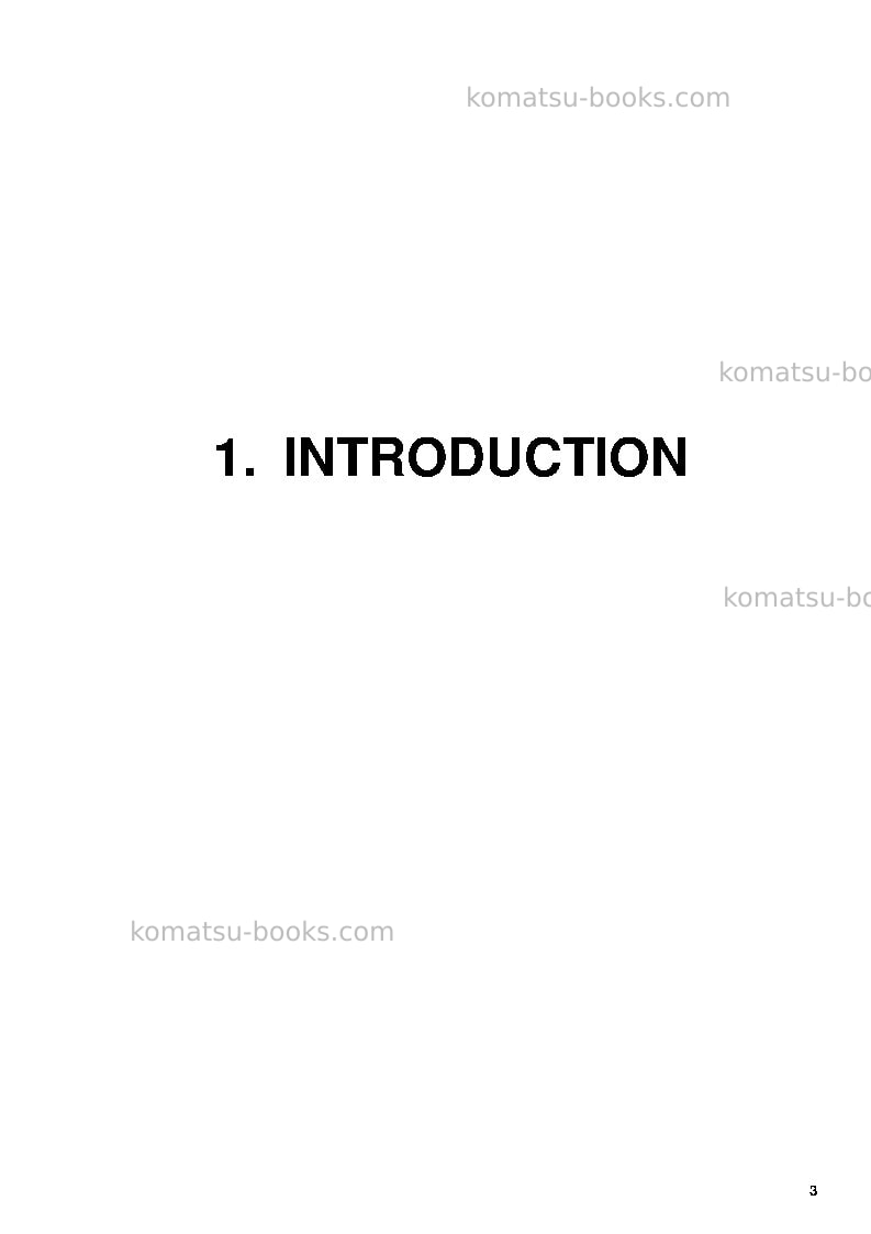 Komatsu pc5500-6deu Operation manual cover Page 3 Komatsu pc5500-6deu Operation manual cover Page 3