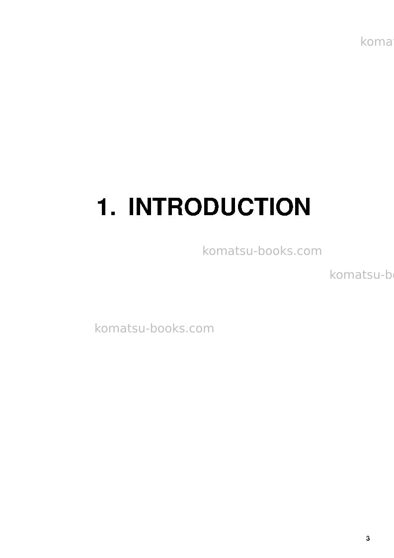 Komatsu pc5500-6deu Operation manual cover Page 3 Komatsu pc5500-6deu Operation manual cover Page 3