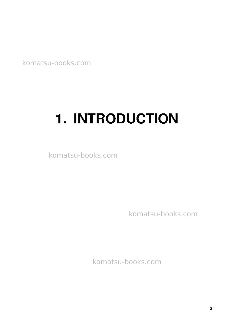 Komatsu pc5500-6deu Operation manual cover Page 3