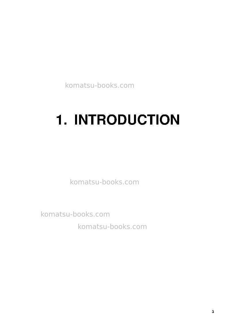 Komatsu pc5500-6deu Operation manual cover Page 3 Komatsu pc5500-6deu Operation manual cover Page 3