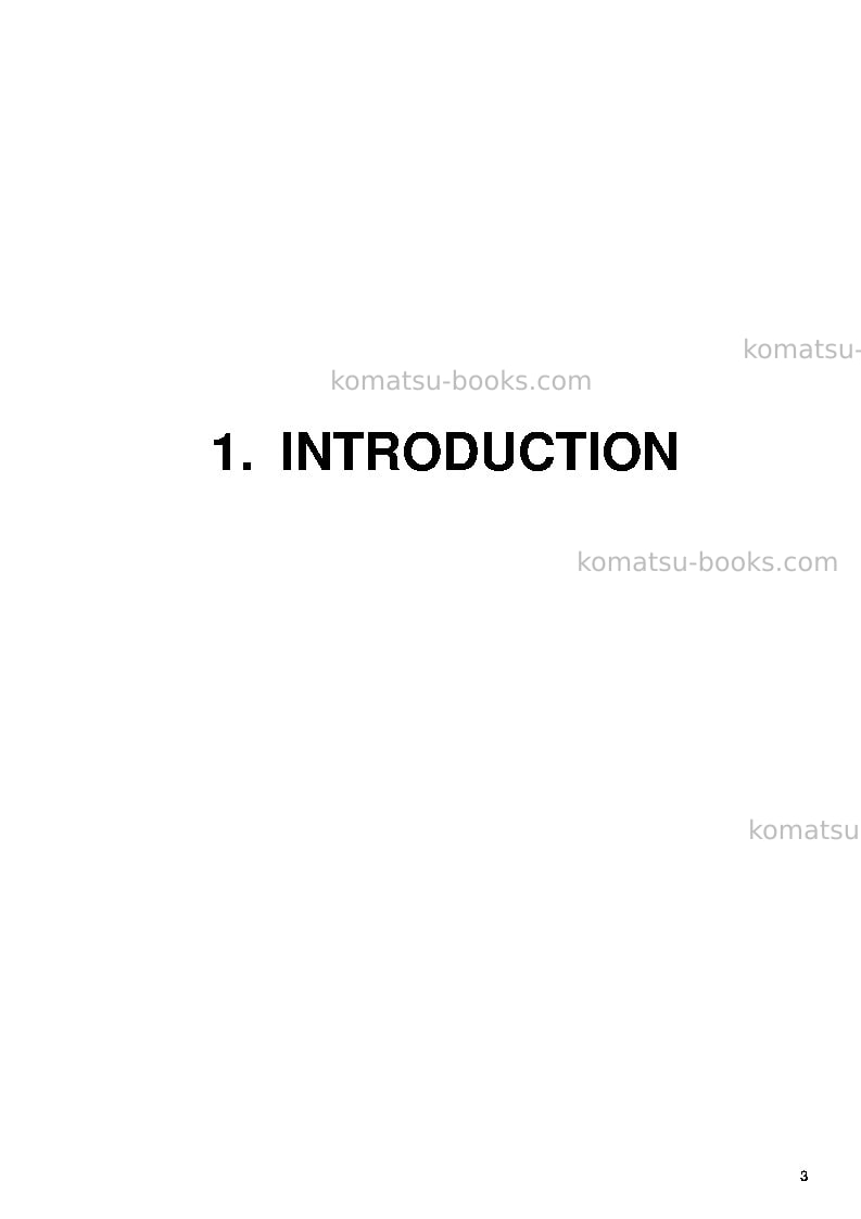 Komatsu pc5500-6deu Operation manual cover Page 3 Komatsu pc5500-6deu Operation manual cover Page 3