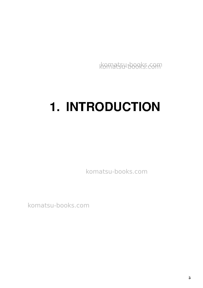 Komatsu pc5500-6deu Operation manual cover Page 3 Komatsu pc5500-6deu Operation manual cover Page 3