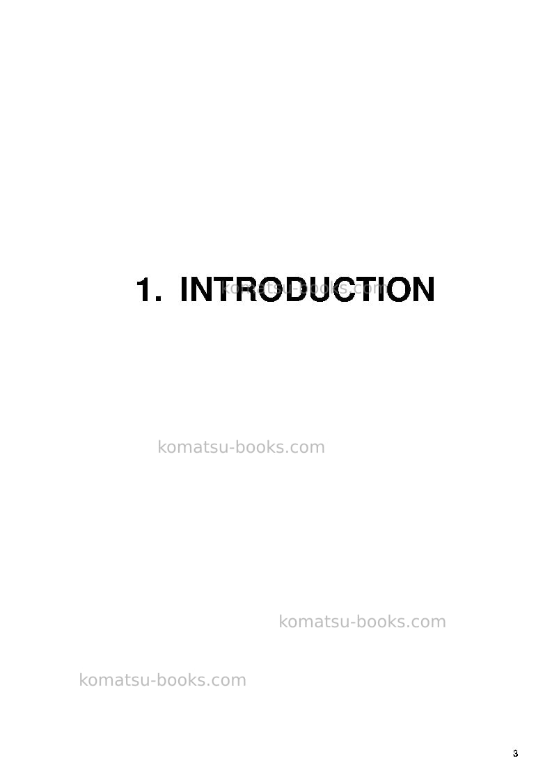 Komatsu pc5500-6deu Operation manual cover Page 3