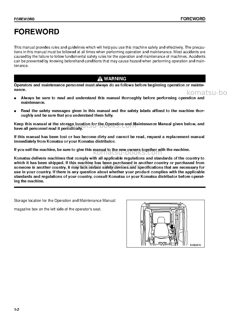 Komatsu pc220lc-7jpn-segment- monitor Operation manual cover Page 3 Komatsu pc220lc-7jpn-segment- monitor Operation manual cover Page 3