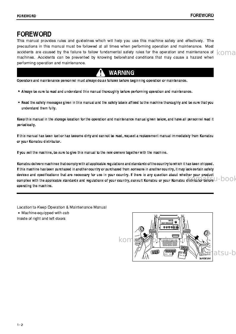 Komatsu d155ax-5jpn-for estonia Operation manual cover Page 3