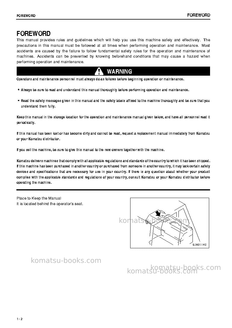 Komatsu hd785-5jpn Operation manual cover Page 3 Komatsu hd785-5jpn Operation manual cover Page 3