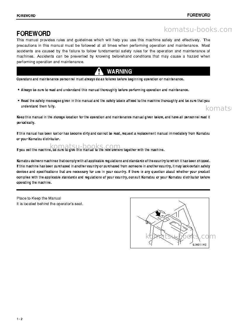 Komatsu hd985-5jpn Operation manual cover Page 3 Komatsu hd985-5jpn Operation manual cover Page 3