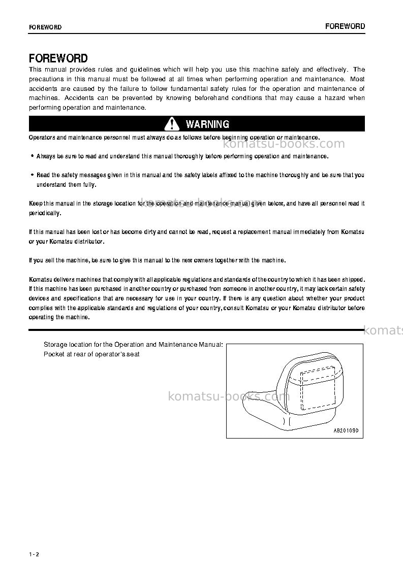 Komatsu d31p-20jpn-trimming dozer for cis Operation manual cover Page 3 Komatsu d31p-20jpn-trimming dozer for cis Operation manual cover Page 3