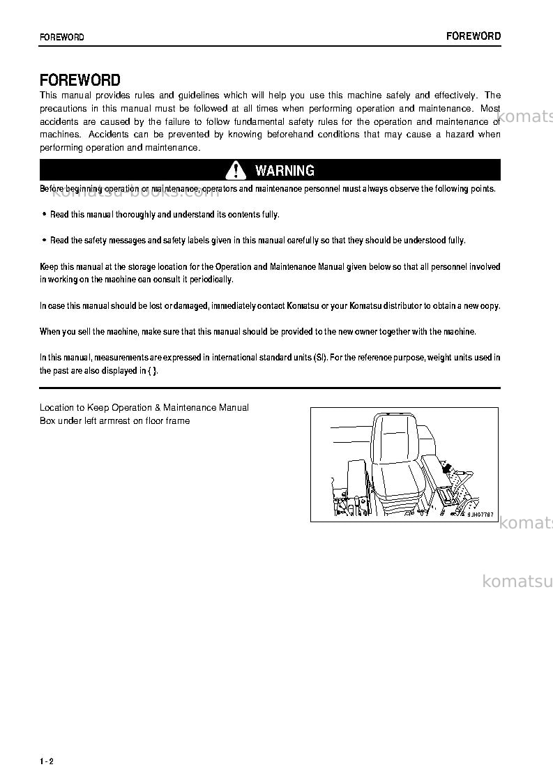 Komatsu d155c-1jpn Operation manual cover Page 3 Komatsu d155c-1jpn Operation manual cover Page 3