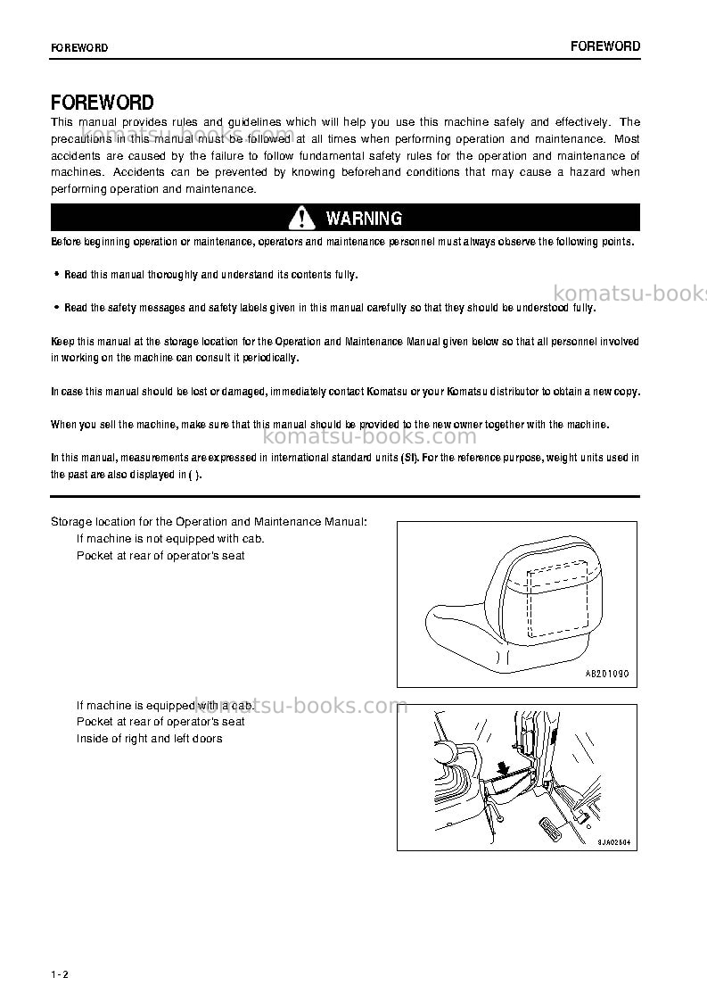 Komatsu d39ex-21jpn-minor change Operation manual cover Page 3 Komatsu d39ex-21jpn-minor change Operation manual cover Page 3