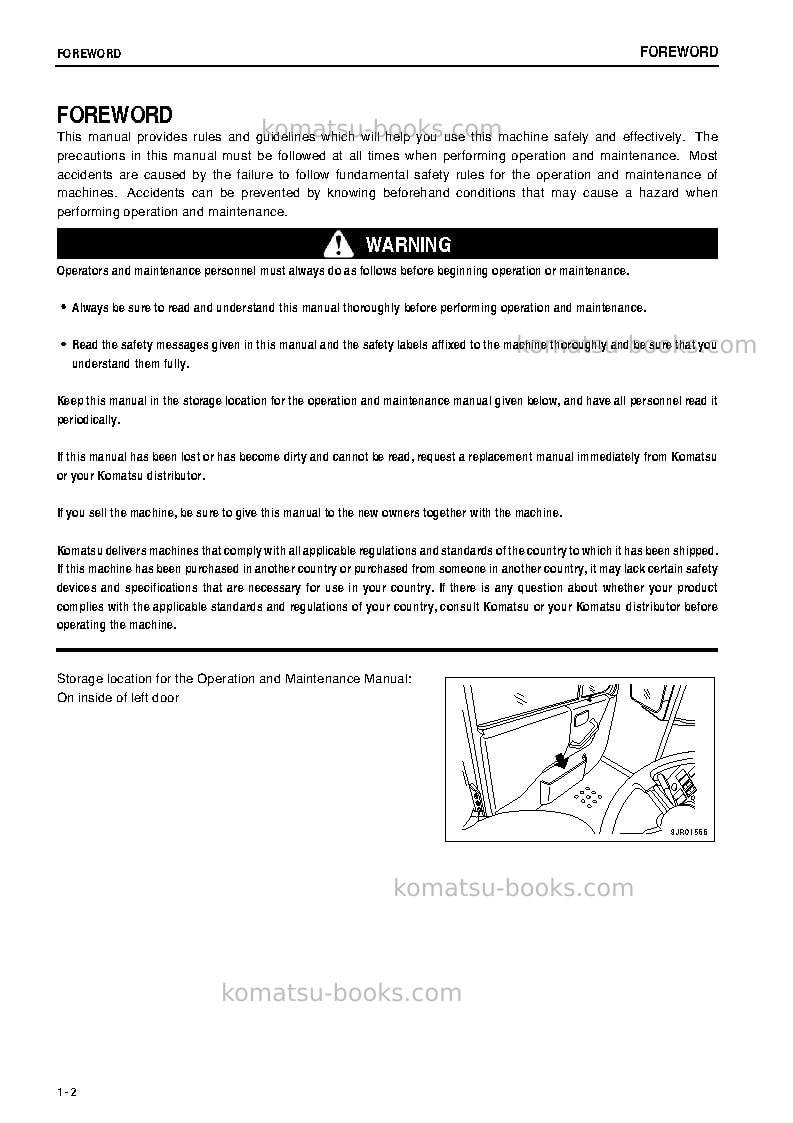 Komatsu hd465-7jpn--40c degree Operation manual cover Page 3 Komatsu hd465-7jpn--40c degree Operation manual cover Page 3