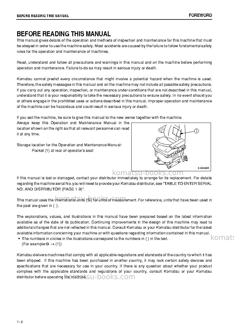 Komatsu wa380-6jpn Operation manual cover Page 3 Komatsu wa380-6jpn Operation manual cover Page 3