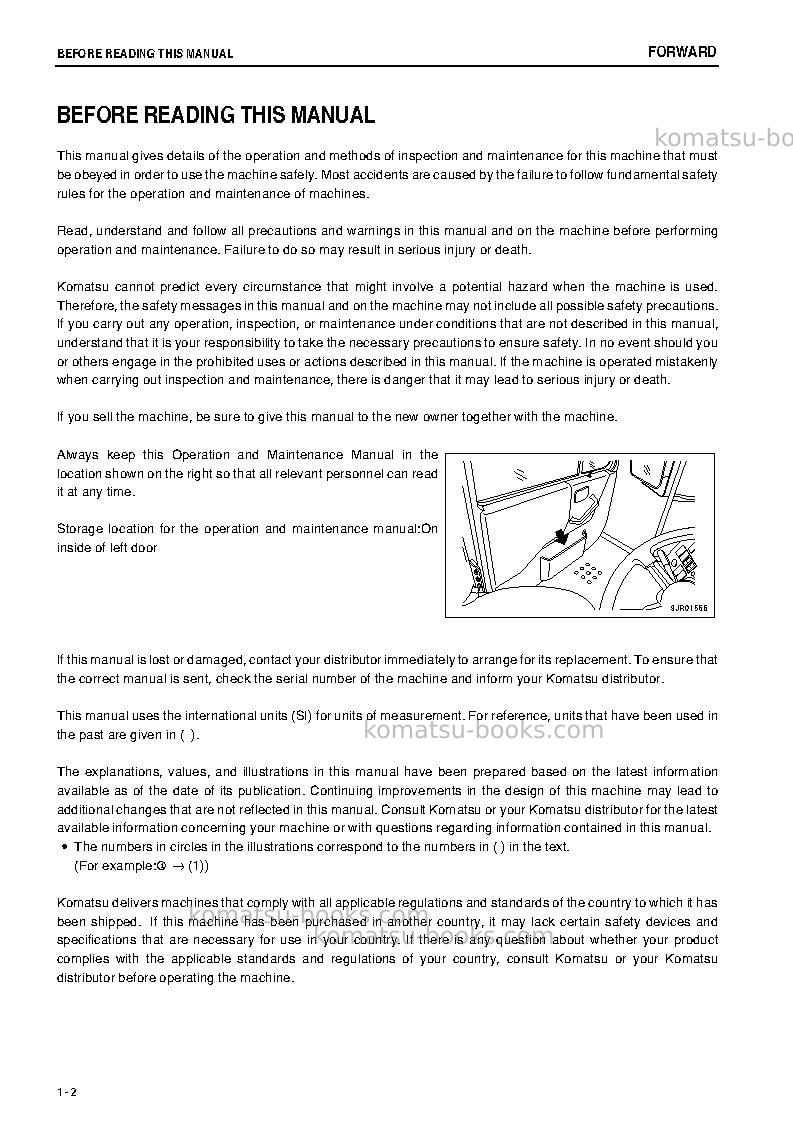 Komatsu hd785-7ind-50c degree m/c spec Operation manual cover Page 3 Komatsu hd785-7ind-50c degree m/c spec Operation manual cover Page 3