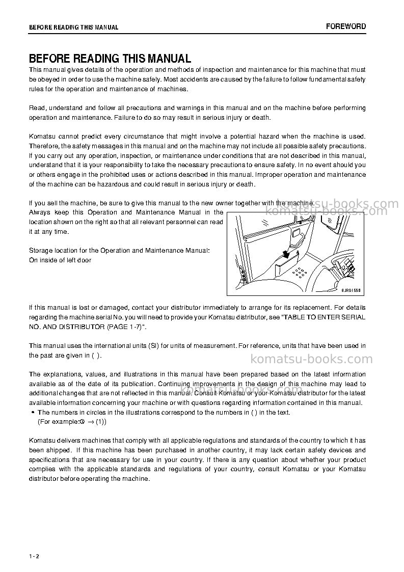 Komatsu hd785-7jpn Operation manual cover Page 3 Komatsu hd785-7jpn Operation manual cover Page 3