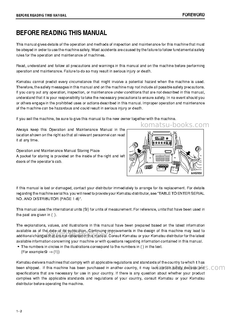 Komatsu d85px-15jpn-r Operation manual cover Page 3