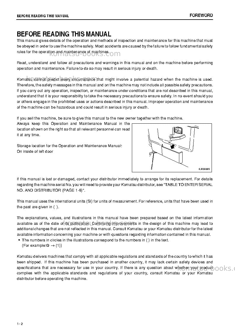 Komatsu hm300-2jpn-r Operation manual cover Page 3 Komatsu hm300-2jpn-r Operation manual cover Page 3