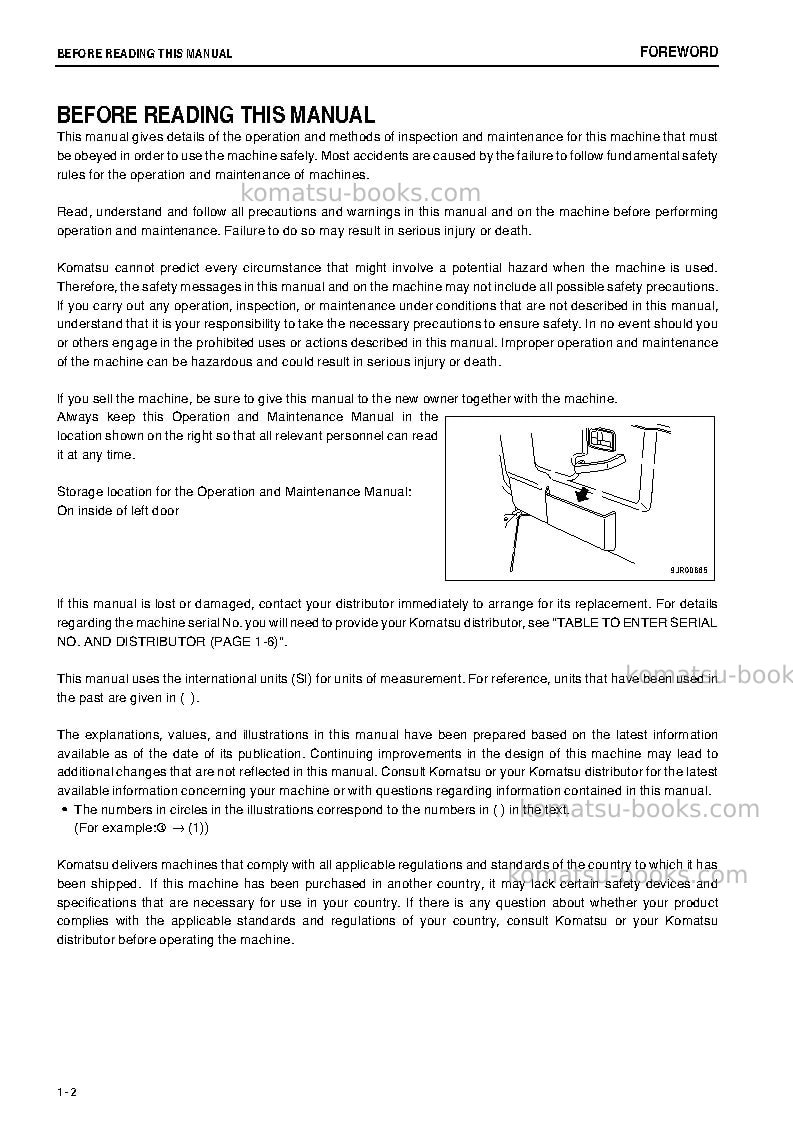 Komatsu hm400-2jpn-r Operation manual cover Page 3 Komatsu hm400-2jpn-r Operation manual cover Page 3