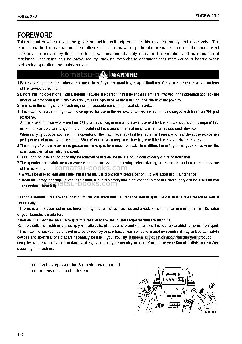 Komatsu d85ms-15jpn Operation manual cover Page 3 Komatsu d85ms-15jpn Operation manual cover Page 3