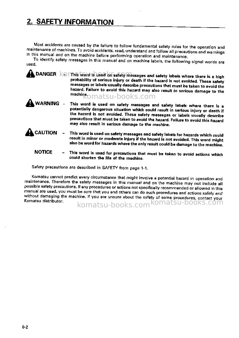 Komatsu wa320-3jpn-autoshift transmission Operation manual cover Page 3 Komatsu wa320-3jpn-autoshift transmission Operation manual cover Page 3