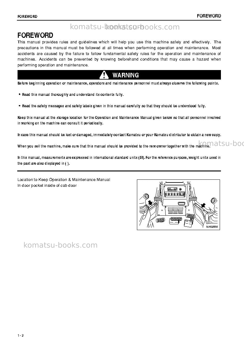 Komatsu d375a-5jpn-e0 Operation manual cover Page 3 Komatsu d375a-5jpn-e0 Operation manual cover Page 3