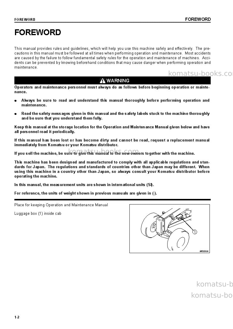 Komatsu gd705a-4jpn Operation manual cover Page 3 Komatsu gd705a-4jpn Operation manual cover Page 3