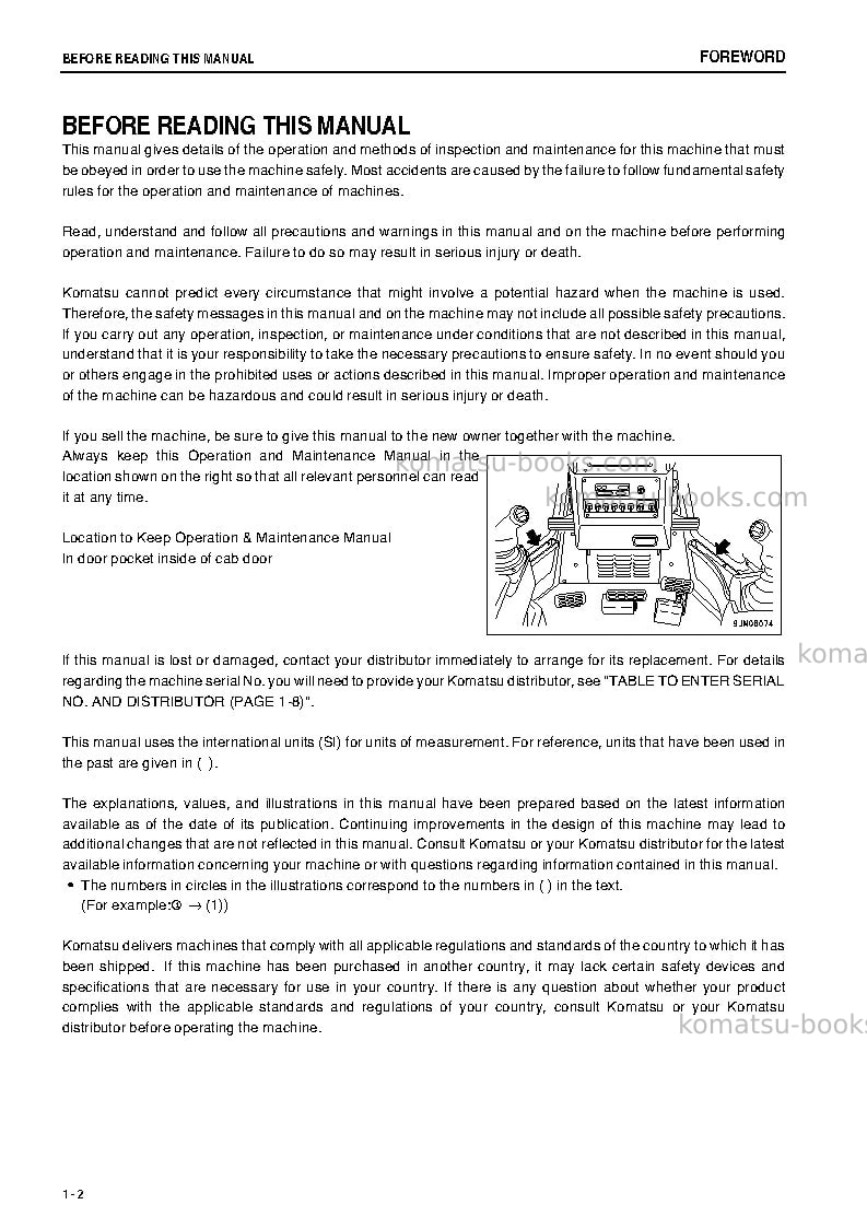 Komatsu d275ax-5jpn-tier3 Operation manual cover Page 3 Komatsu d275ax-5jpn-tier3 Operation manual cover Page 3