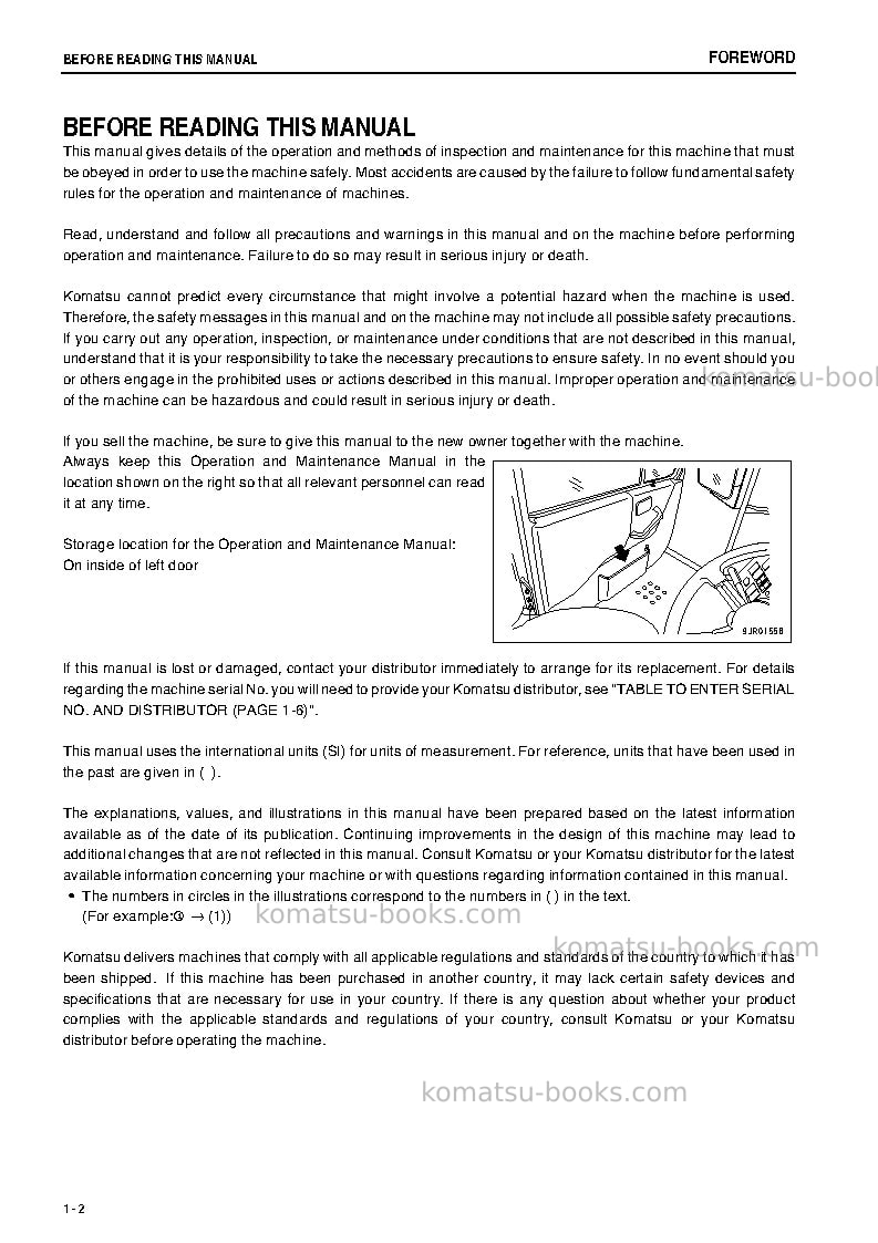 Komatsu hd405-7jpn Operation manual cover Page 3 Komatsu hd405-7jpn Operation manual cover Page 3